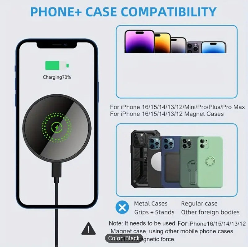 MagSafe Magnetic Wireless Car Phone Holder – For iPhone 12–16 Series