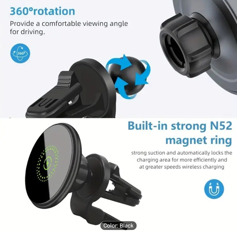 MagSafe Magnetic Wireless Car Phone Holder – For iPhone 12–16 Series