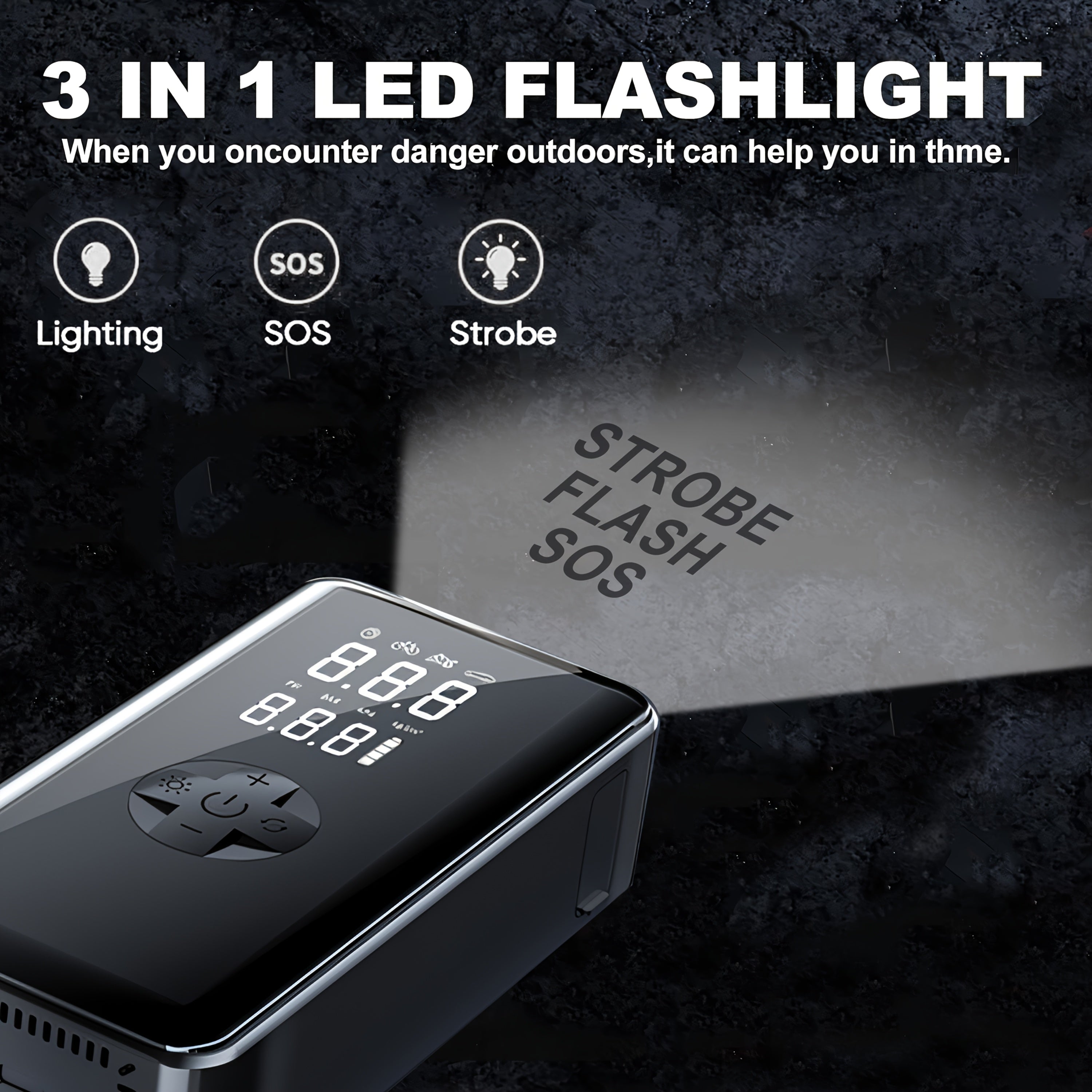 Car Battery Starter Kit with Air Compressor (7-in-1)