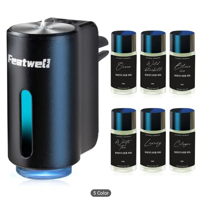 Universal Car Aroma Diffuser & Humidifier - Ambient Light + Essentials Oils