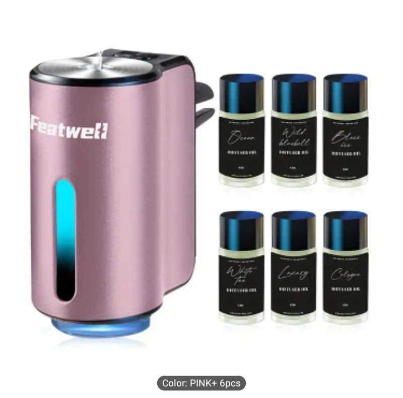Universal Car Aroma Diffuser & Humidifier - Ambient Light + Essentials Oils