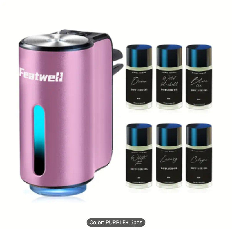 Universal Car Aroma Diffuser & Humidifier - Ambient Light + Essentials Oils