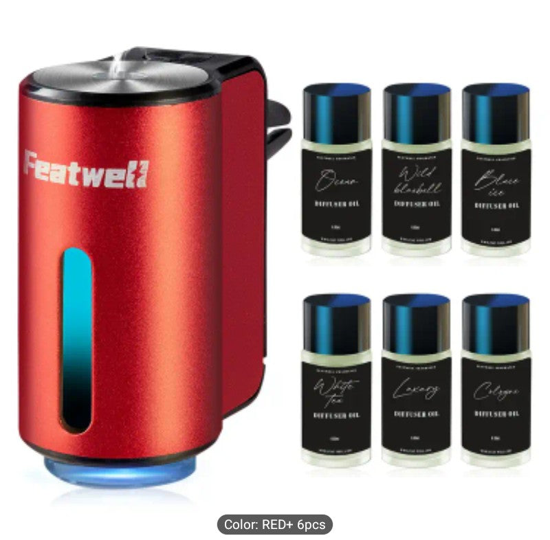 Universal Car Aroma Diffuser & Humidifier - Ambient Light + Essentials Oils