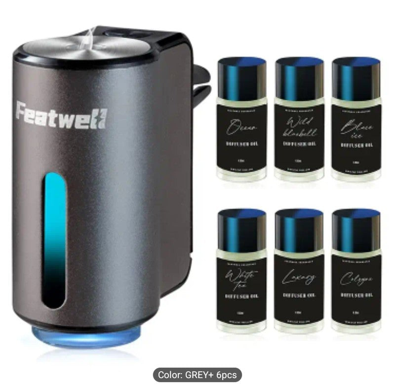 Universal Car Aroma Diffuser & Humidifier - Ambient Light + Essentials Oils