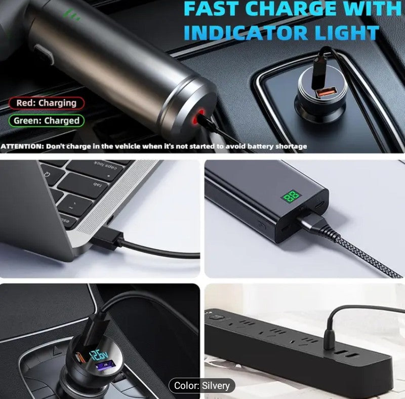 4-in-1 Portable Handheld Vacuum Cleaner (16KPa Power Suction)