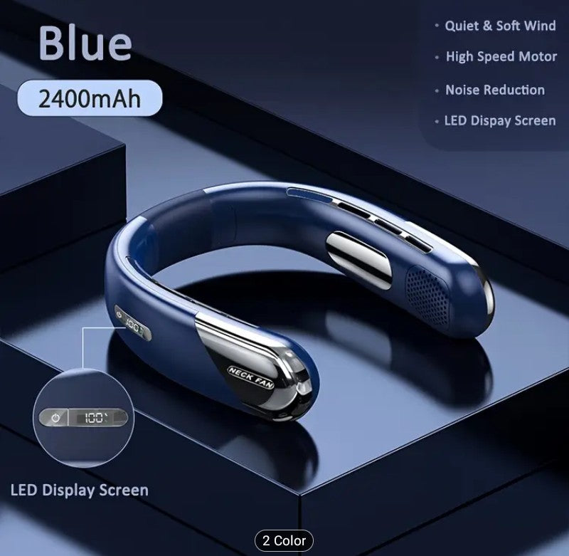 Portable USB Neck Fan - Hands- Free Cooling