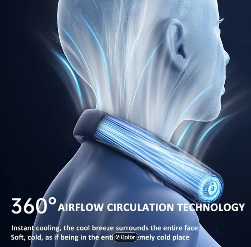 Portable USB Neck Fan - Hands- Free Cooling