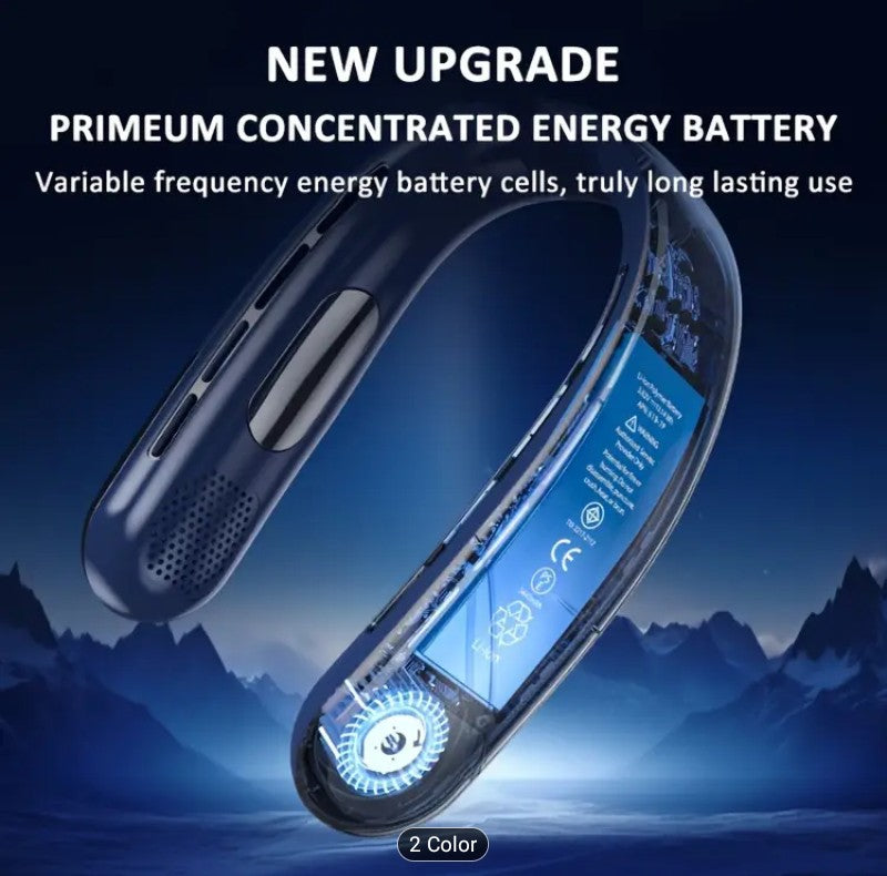 Portable USB Neck Fan - Hands- Free Cooling