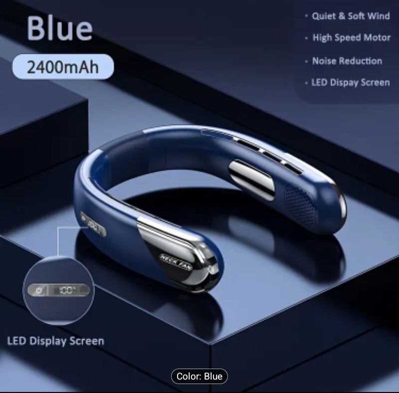 Portable USB Neck Fan - Hands- Free Cooling