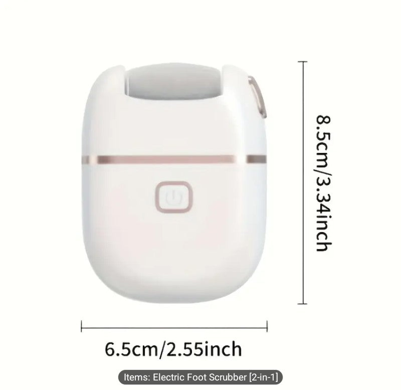 Electric Foot Scrubber - Rechargeable 2-in-1 Callus Remover
