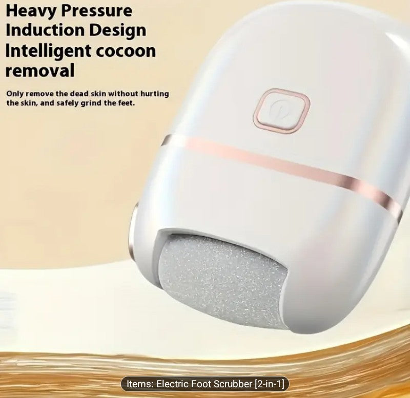 Electric Foot Scrubber - Rechargeable 2-in-1 Callus Remover