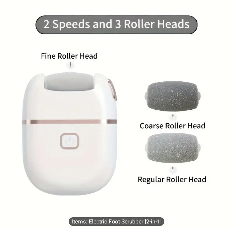 Electric Foot Scrubber - Rechargeable 2-in-1 Callus Remover