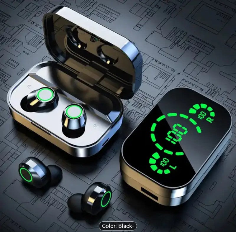 Wireless Bluetooth Earbuds with Power Bank Charging Case (LED Display)