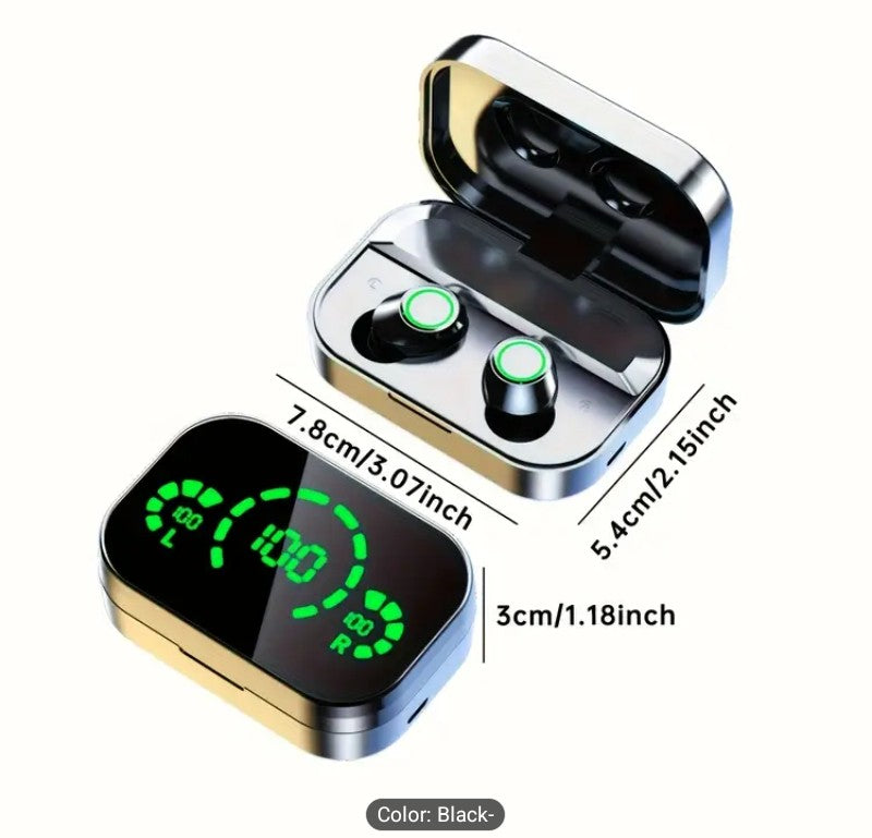 Wireless Bluetooth Earbuds with Power Bank Charging Case (LED Display)