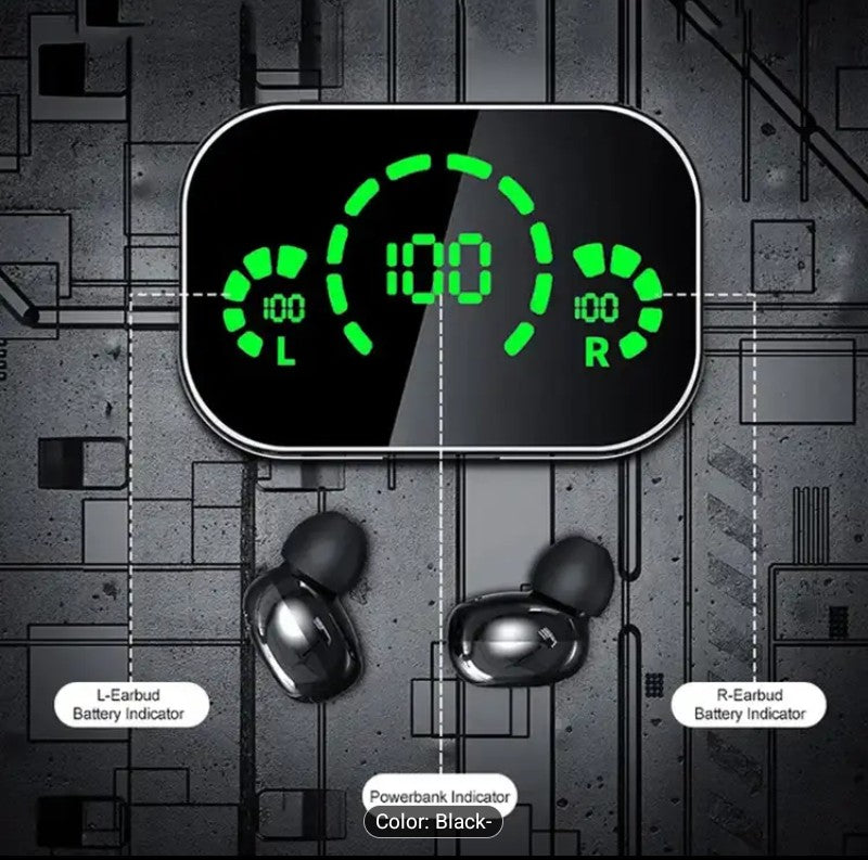 Wireless Bluetooth Earbuds with Power Bank Charging Case (LED Display)