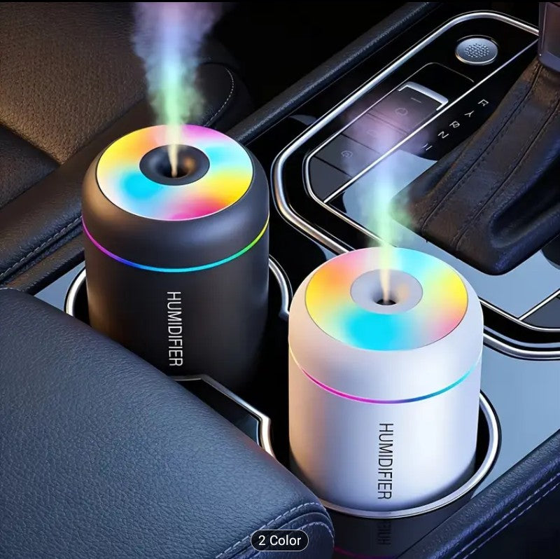 Mini LED Ultrasonic Air Humidifier & Aroma Diffuser (USB Powered)