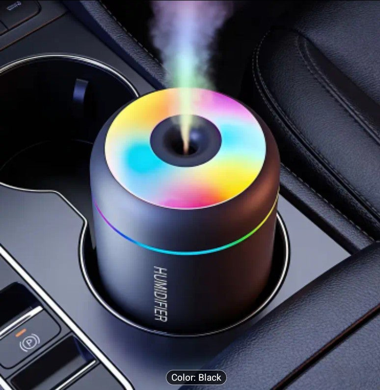 Mini LED Ultrasonic Air Humidifier & Aroma Diffuser (USB Powered)
