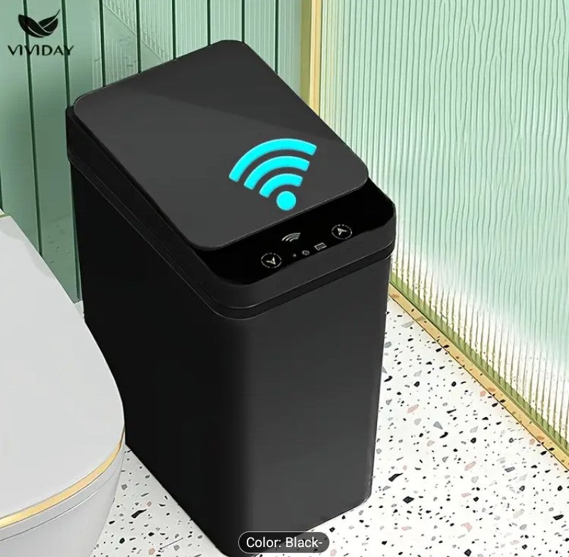 Smart Sensor Touchless Trash Can (Matt Black)